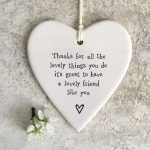 East of India Heart Decoration Lovely Friend