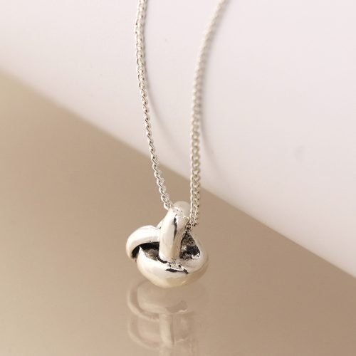 POM Silver Plated Infinity Knot Necklace