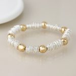 POM Silver Plated Spun Yarn Effect Bracelet