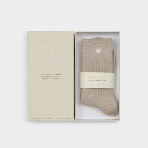 Katie Loxton Gift Boxed Socks Taupe
