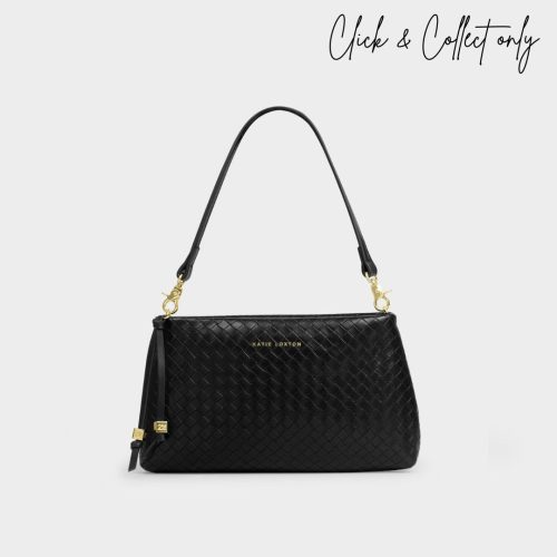 Katie Loxton Nova Woven Clutch Bag Black
