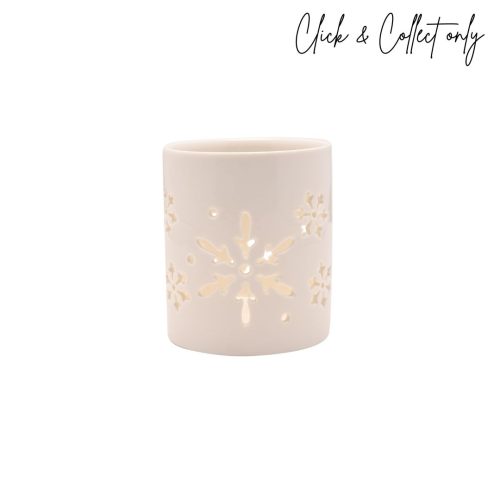 Christmas Tea Light Holder With Snowflake Design