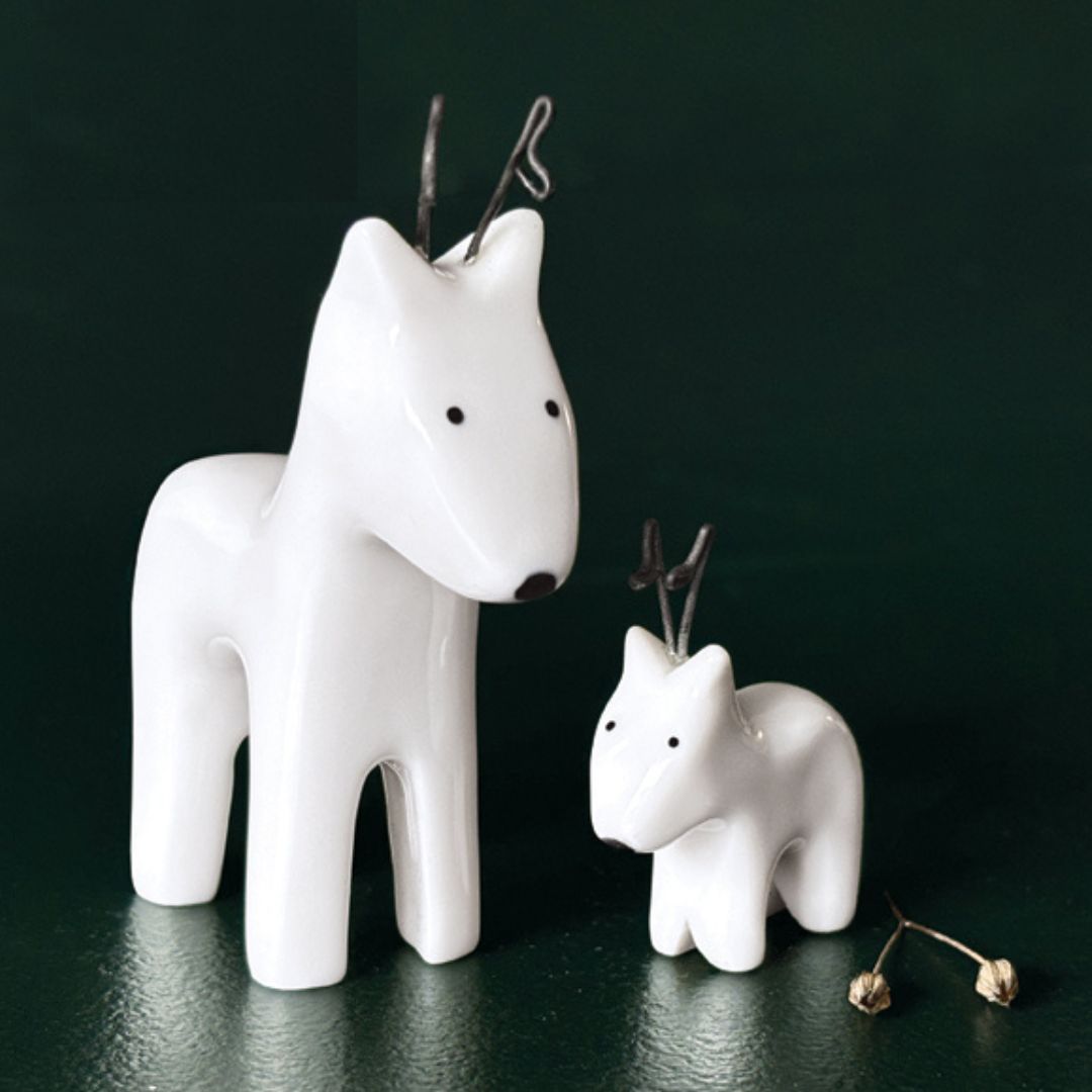 East of India Set of Two Mini Reindeers
