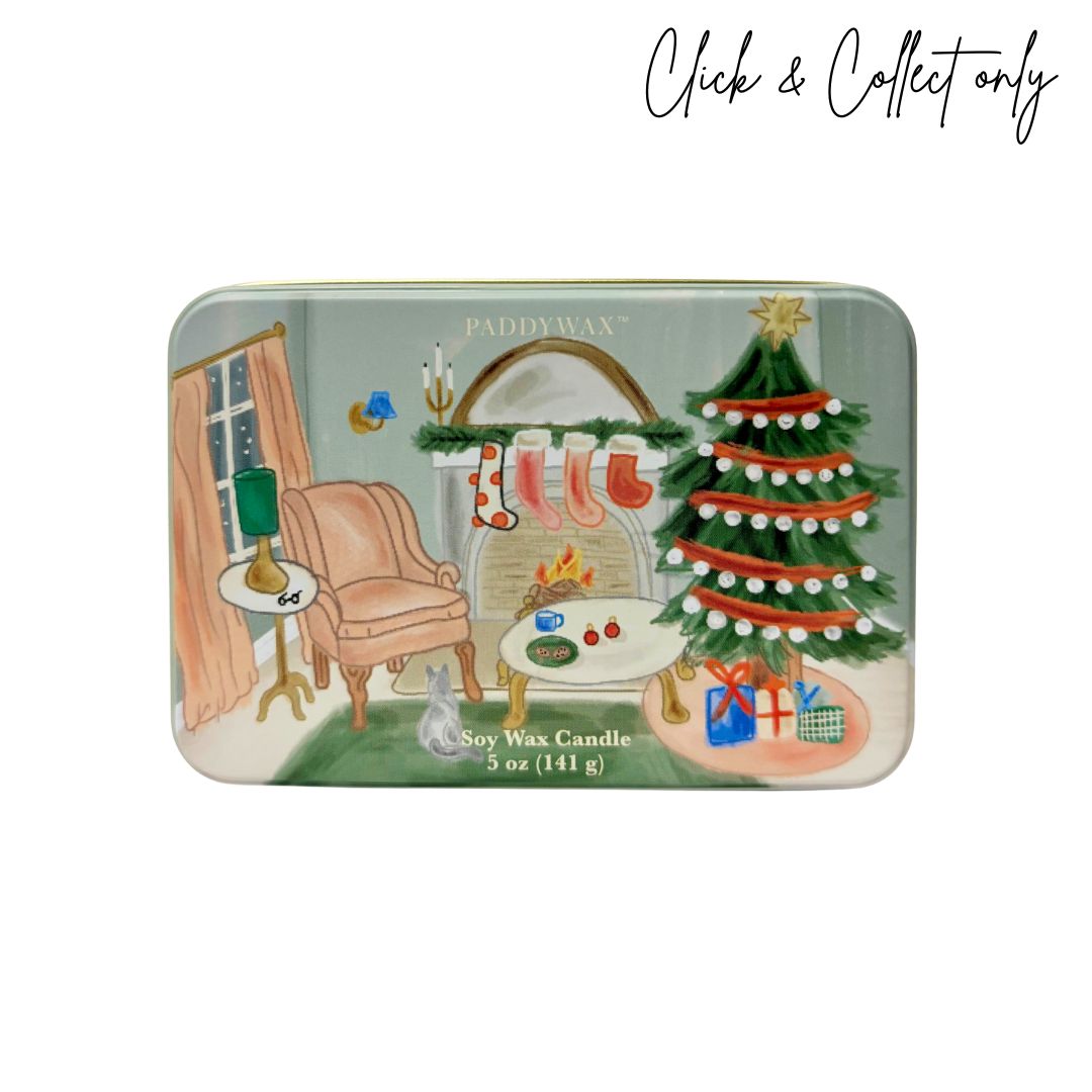 Paddywax Christmas Candle Tin Persimmon & Chestnut