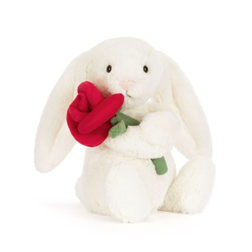 Jellycat Cream Bunny With Rose
