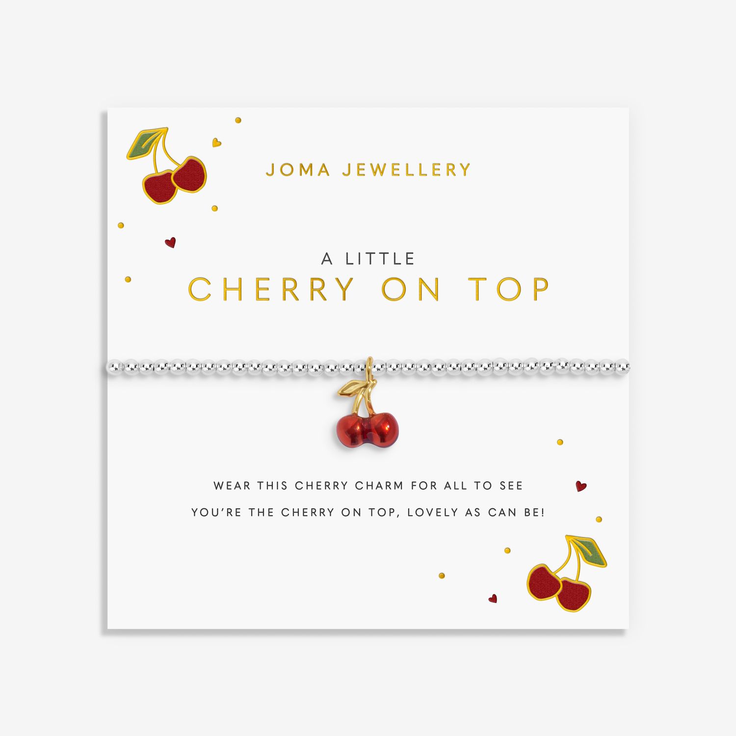 Joma Jewellery A Little Cherry On Top Bracelet