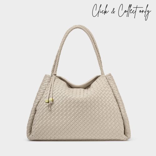 Katie Loxton Nova Hand Woven Large Shoulder Bag Oyster