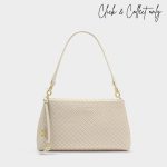 Katie Loxton Nova Woven Clutch Bag Oyster