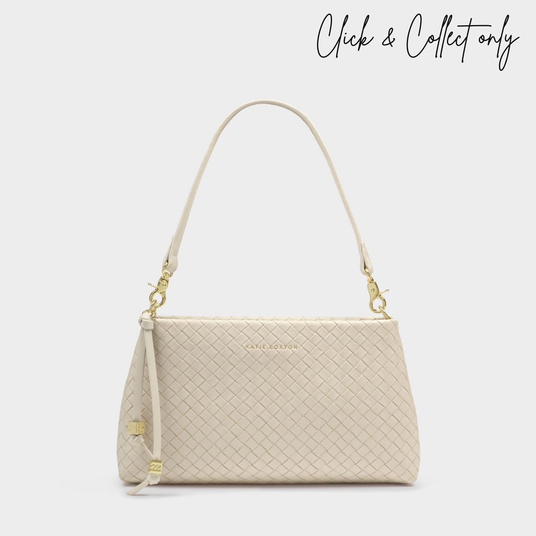 Katie Loxton Nova Woven Clutch Bag Oyster