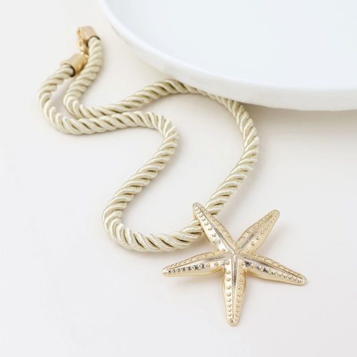 POM Golden Starfish Cord Necklace