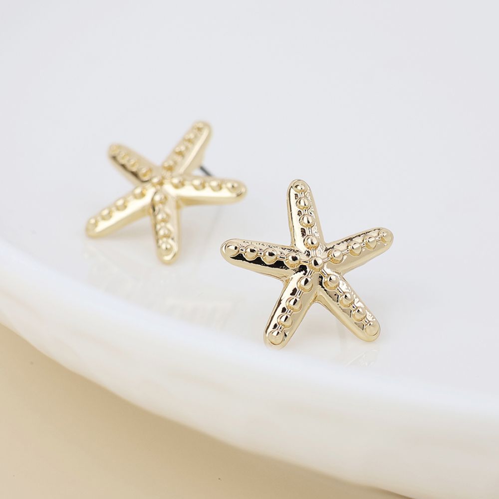 POM Golden Starfish Stud Earrings 2