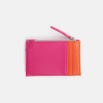 Bright pink and orange card holder coin purse 1