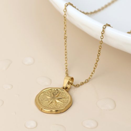 POM Waterproof Compass Necklace