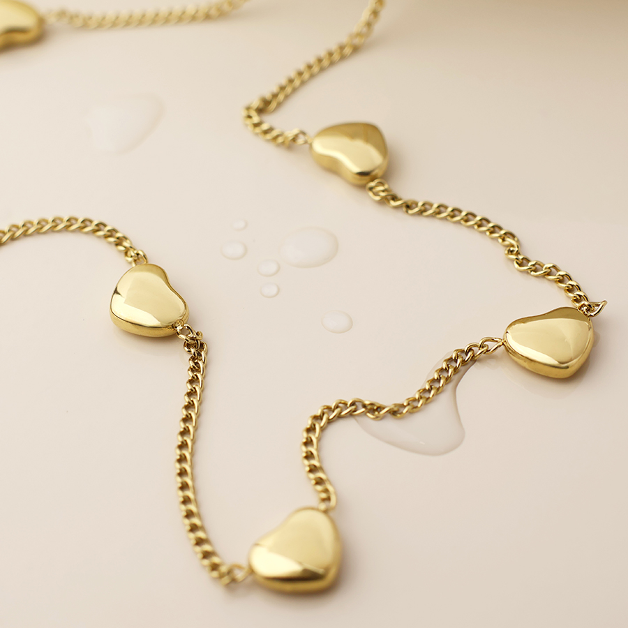 POM Waterproof Heart Station Necklace 2