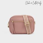 Katie Loxton Hallie Double Strap Bag Pink Heather